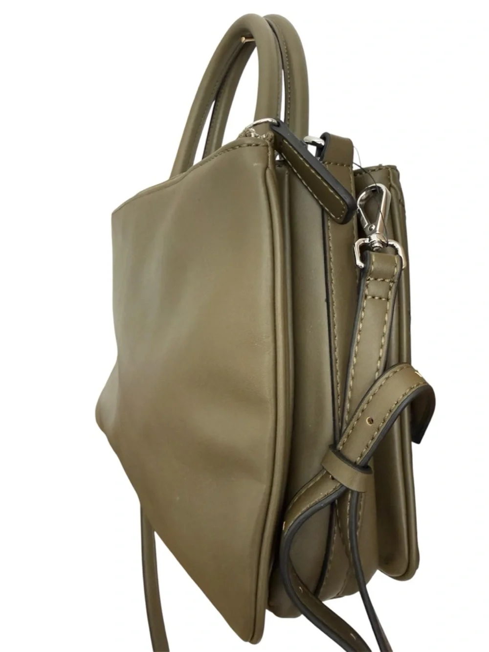 Guess Quilted Olive Top Handle Crossbody Bag - Picture 5 of 12